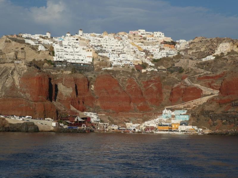 Oia (steps on the right hand side) - photo © SV Red Roo