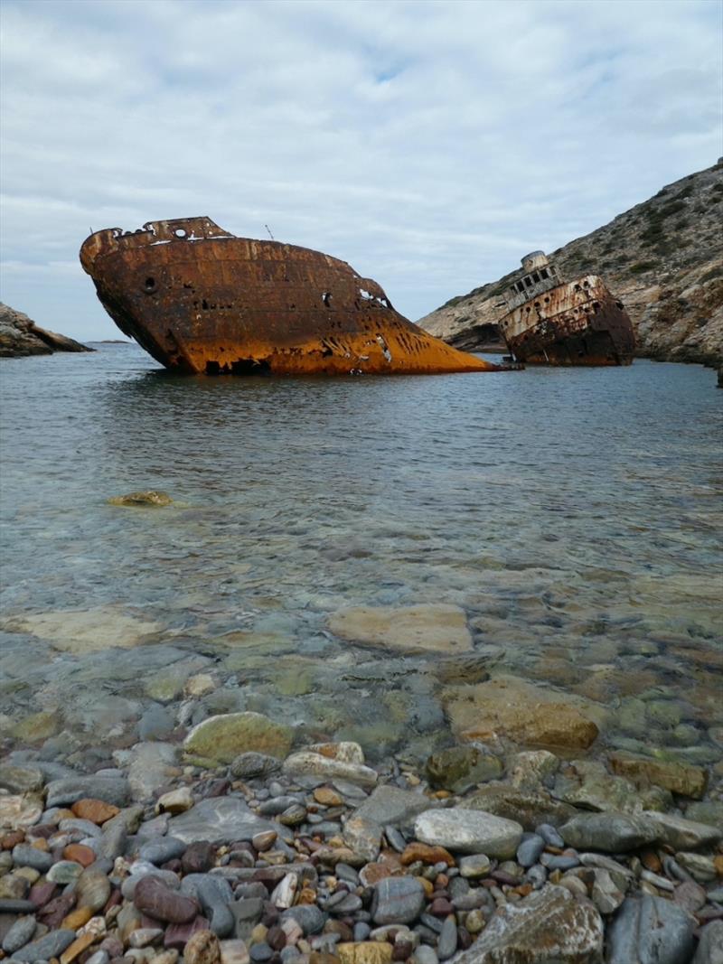 The Olympia Shipwreck at Amorgos - photo © SV Red Roo