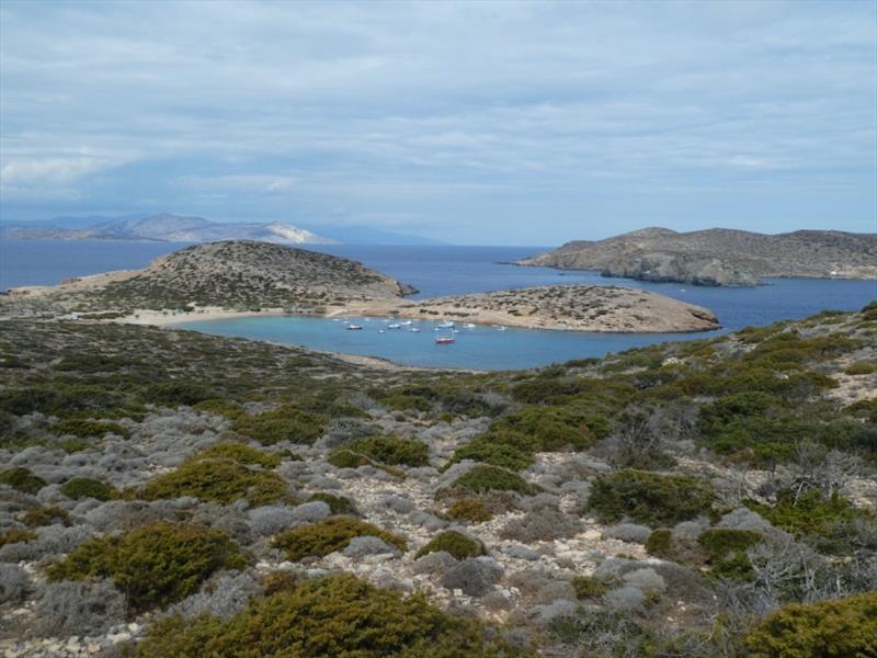 Red Roo with the small fishing boats at Amorgos photo copyright SV Red Roo taken at 