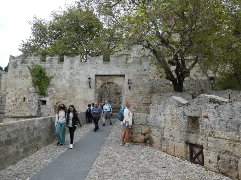 Maree entering Old Town Rhodes - photo © SV Red Roo