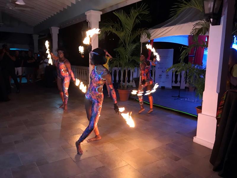 2021 ARC - Welcome dancers-fire - photo © World Cruising Club