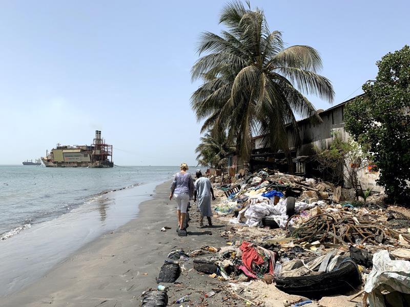 Banjul not so nice beach - photo © Lars Hellman