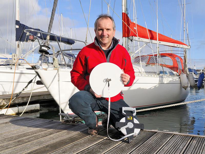 Dr Richard Kirby, the creator of the study, with a Secchi Disk - photo © Secchi Disk Study
