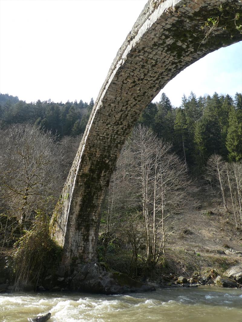 Amazing old wooden and stone bridges on the drive back to the coast photo copyright SV Red Roo taken at 