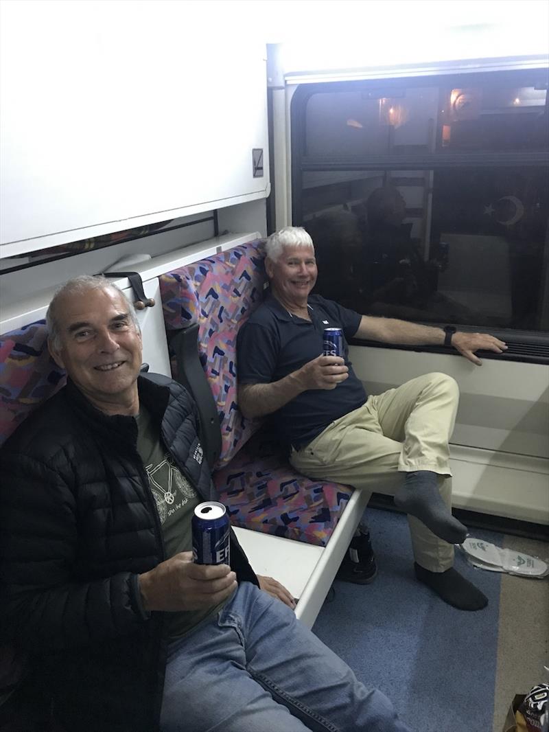 Phil & Noel Settling in for the Tourist Train Ride - photo © SV Red Roo