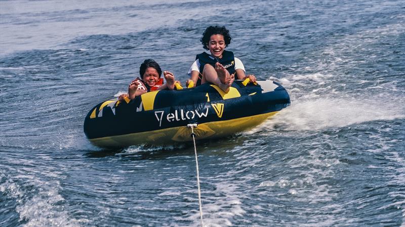 VETUS brand YellowV has launched an array of new inflatable products this summer, including the YVFUN2TRI triangle funtube photo copyright YellowV taken at 