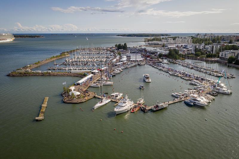 Helsinki's floating boat show will be organized at HSK's club harbor in Lauttasaari. The 4-6 meter outboard motor boats favoured by Finns are particularly strongly represented photo copyright Finnboat taken at 