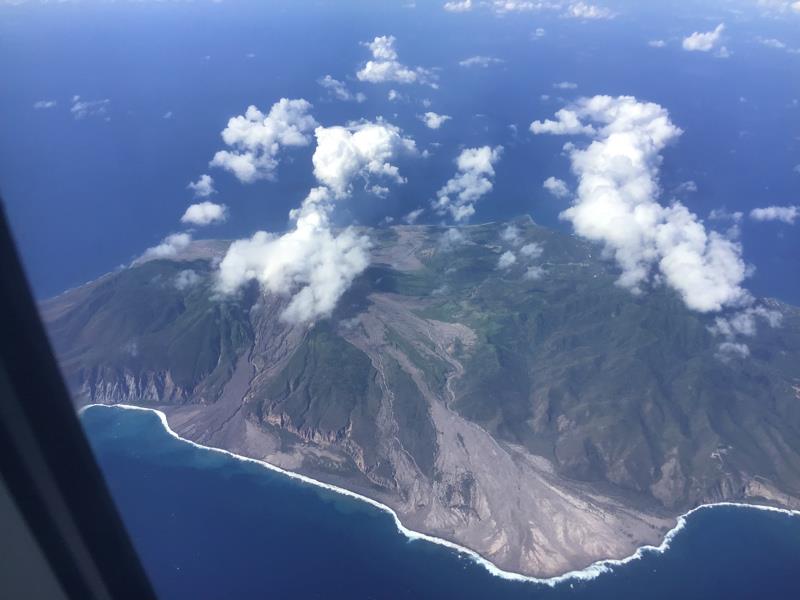 Montserrat and the lava flow - photo © Gareth Thomas