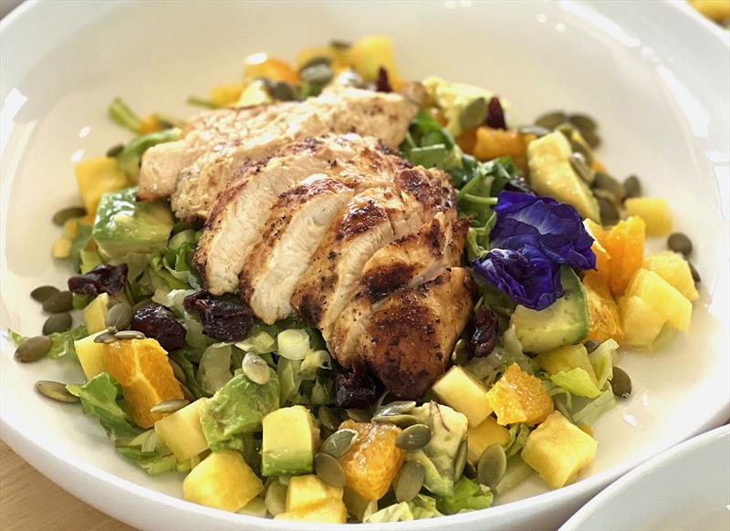 Download now to make your own Caribbean Grilled Chicken Salad - photo © Sail LUNA