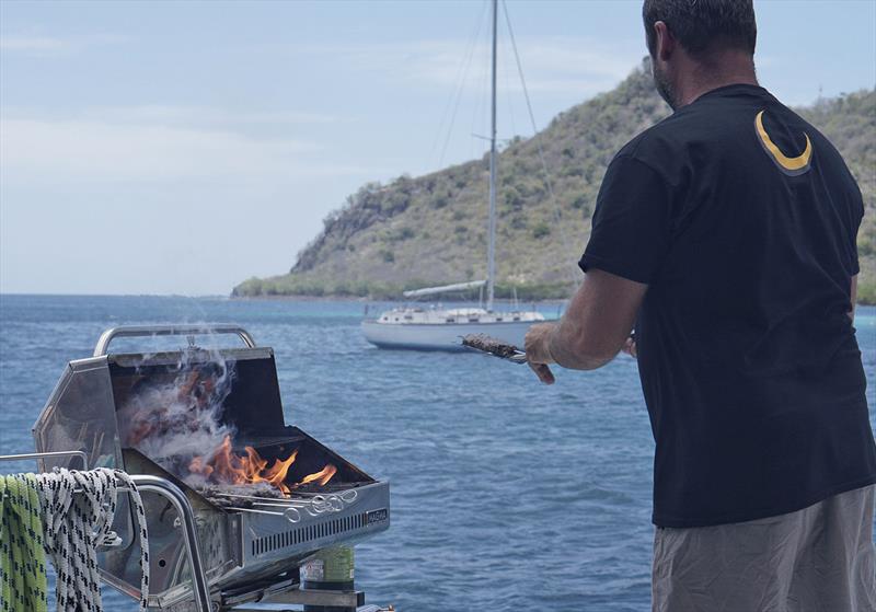 Nim becomes master of the grill - photo © Sail LUNA