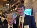 Kenichi Horie, 84, with Cal Currier, 17, winner of the Young Voyager Award © Dan Nerney