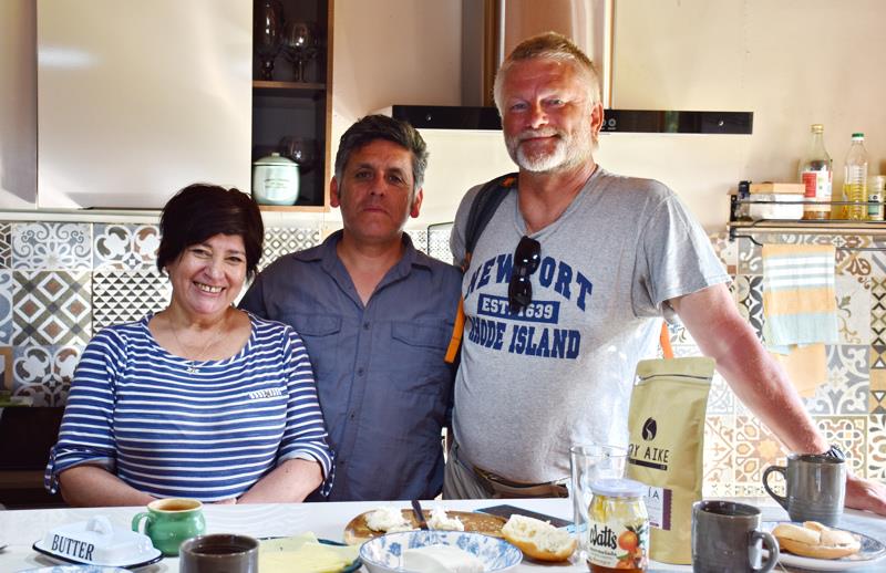 Lars with Rosario and Ivan - photo © Lars and Susanne Hellman