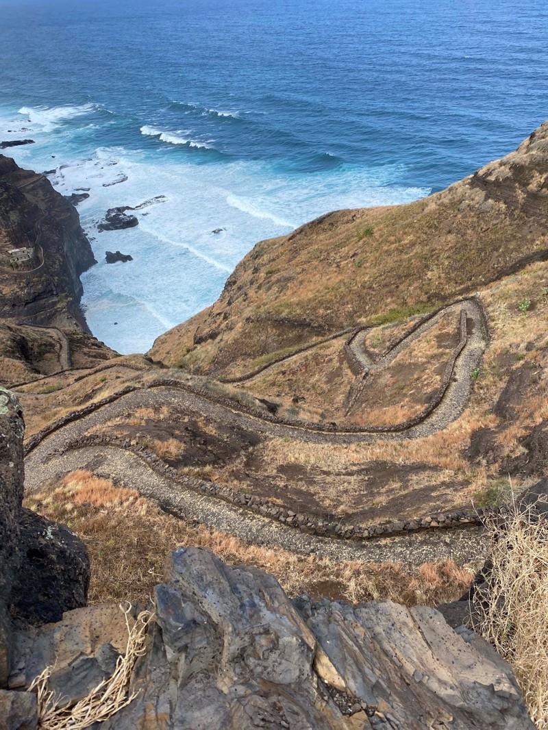 A steep trail on Santo Antão, Cape Verde - photo © Thierry Courvoisier
