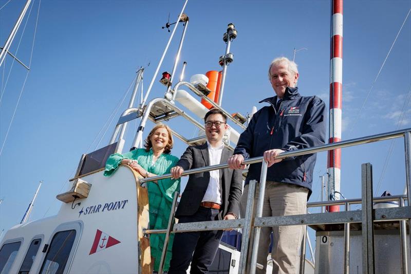 Howth Yacht Club Race Committee team aboard Star Point photo copyright David Branigan / Oceansport taken at Howth Yacht Club