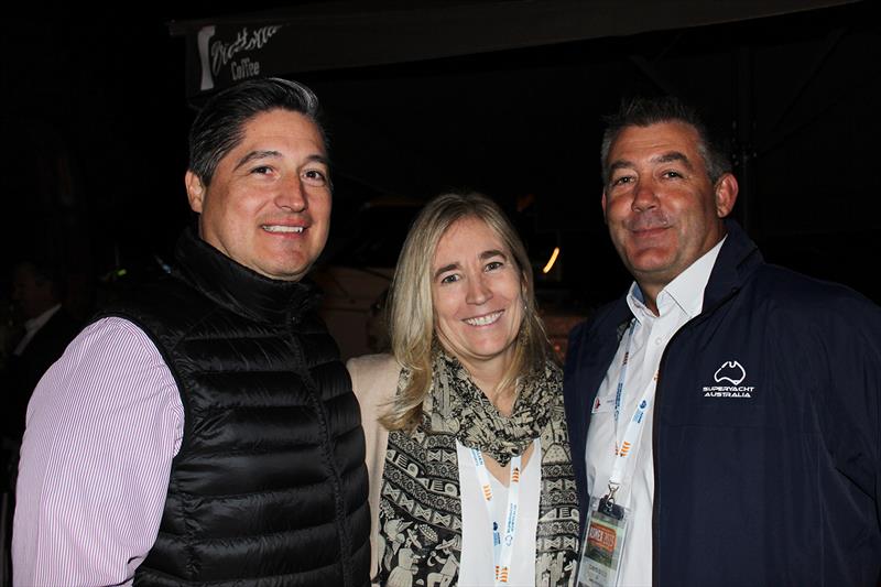 Mauricio Escamilla, Erin Ackor, David Good - RMS AIMEX VIP Dinner photo copyright Rivergate Marina and Shipyard taken at 