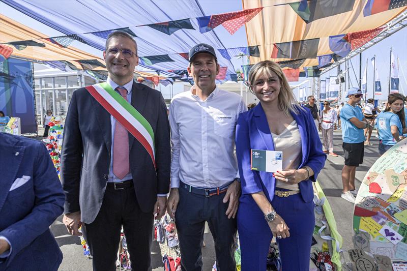 The Ocean Race VO65 Sprint Cup 2022-23. Official opening of Ocean Live Park in Genova. Apertura Ocean Live Park e Marching Band with Deputy Mayor Pietro Piciocchi, The Ocean Race Chairman Richard Brisius, and Genoa's sport councillor Alessandra Bianchi - photo © Sailing Energy / The Ocean Race