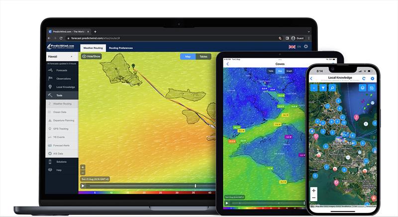 PredictWind information across all your devices - photo © Predictwind.com