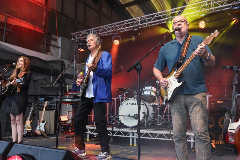 John Illsley and his band on stage at Beaulieu River summer party - photo © Beaulieu River