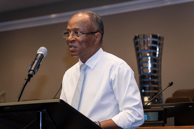 The Ocean Race 2022-23 - 19 September 2023. Prime Minister of Cabo Verde, Ulisses Correia e Silva, speaking at The Ocean Race Summit - Presenting Ocean Rights, at the UN HQ in New York - photo © Cherie Bridges / The Ocean Race