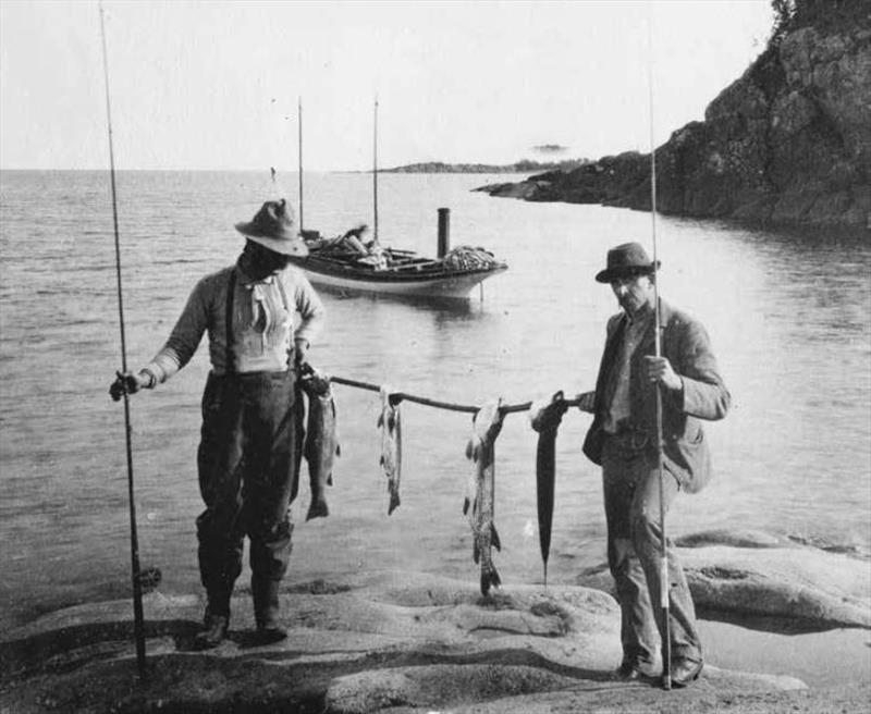 Avid sportsmen and anglers, the crew often tried their luck for trout and pike, which were plentiful in what was still very much a wilderness - photo © Marquette Regional History Center
