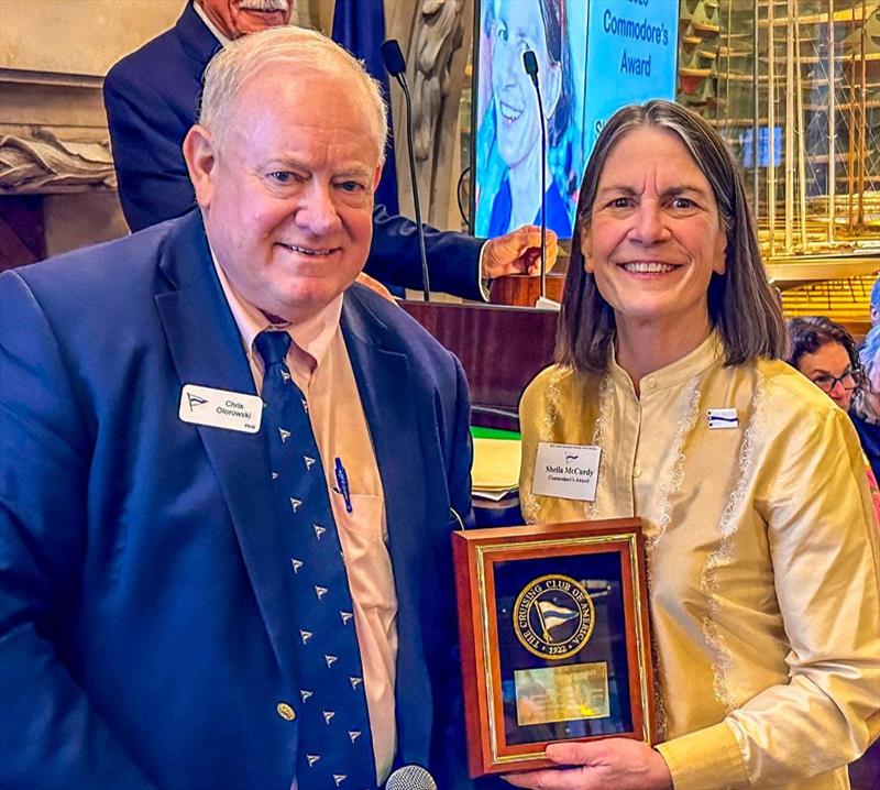 Sheila McCurdy with Past Commodore Chris Otorowski photo copyright Dan Nerney taken at Cruising Club of America