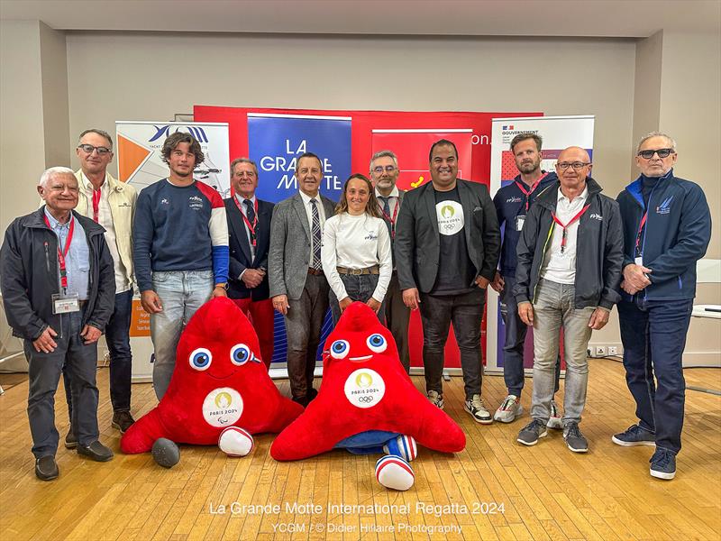 (L to R): Michel Camboulive, Franck Citeau, Noah Chauvin, Paul Bastard, Stephan Rossignol, Margot Billy, Pascal Etienne, Kamel Chibli, Hugues Puimatto, Pierre Carayon, and Jean-François Catagna photo copyright Didier Hillaire taken at 