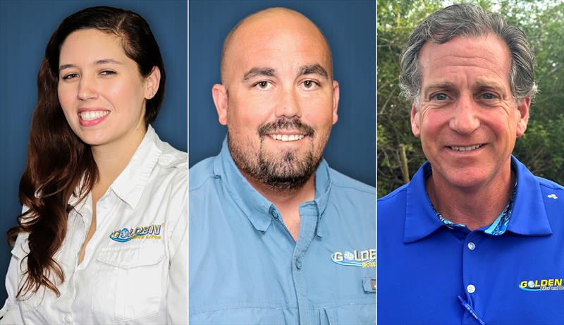 (From left) Amber Clark, VP of administration; Devin Garrison, VP of manufacturing; and Don Lunardini, VP of sales and marketing photo copyright Golden Manufacturing taken at 