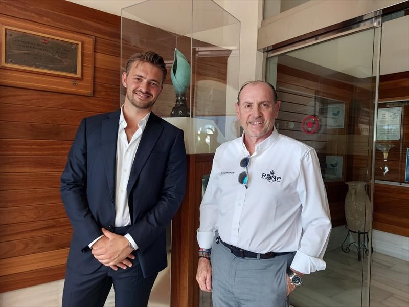 From left to right: Michael Schwalbach (Sandberg Estates) and Rafael Gil (RCNP) photo copyright María Muiña / Copa del Rey MAPFRE taken at Real Club Náutico de Palma