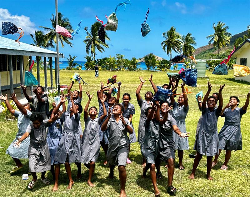 Fiji - girls receiving their Days for Girls kits - photo © Viki Moore