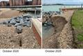 Flood defences at Soldiers' Point - October 2025 © Shoreham SC