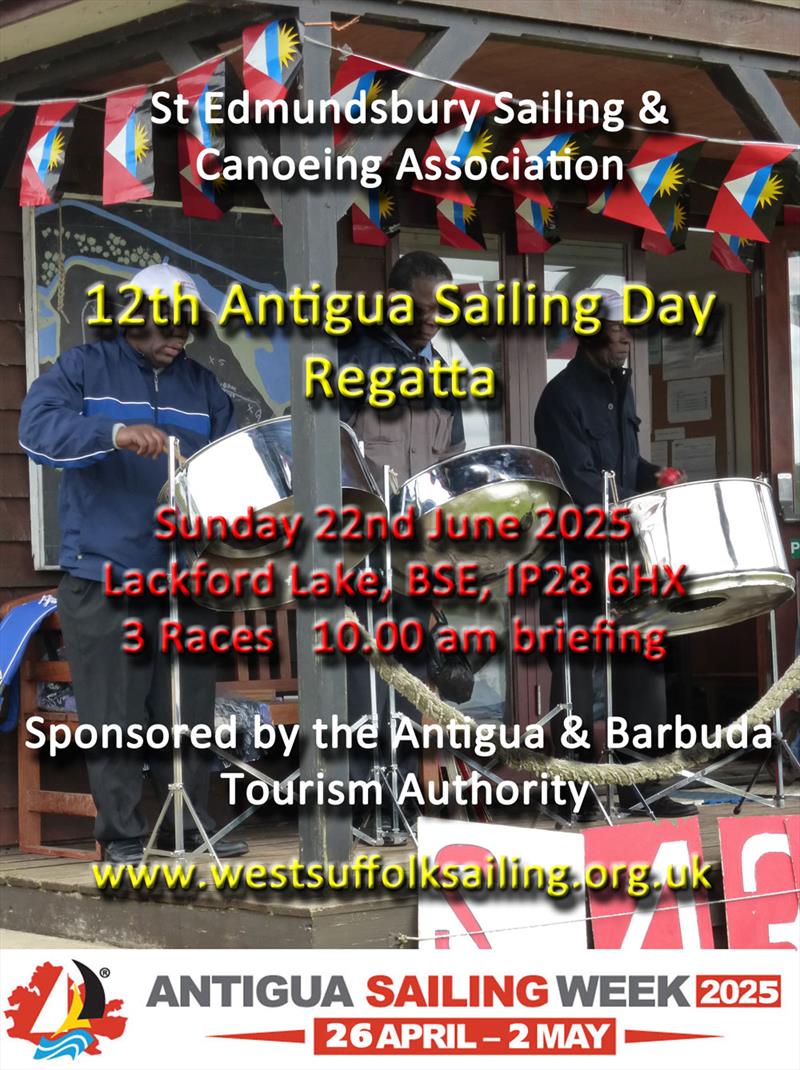 SESCA's 12th Antigua Sailing Day Regatta Poster photo copyright Mike Steele taken at St Edmundsbury Sailing & Canoeing Association