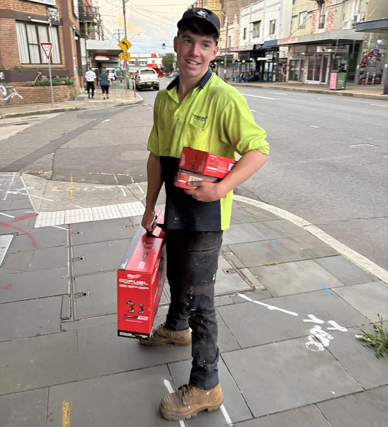 Not quite the fresh new uniform, but a good shippie needs new tools photo copyright Paddy McAlpine taken at Concord & Ryde Sailing Club