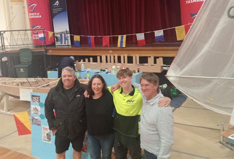 The McAlpine family with Sean Langman, whose company, Noakes, paddy now works at photo copyright Paddy McAlpine taken at Concord & Ryde Sailing Club