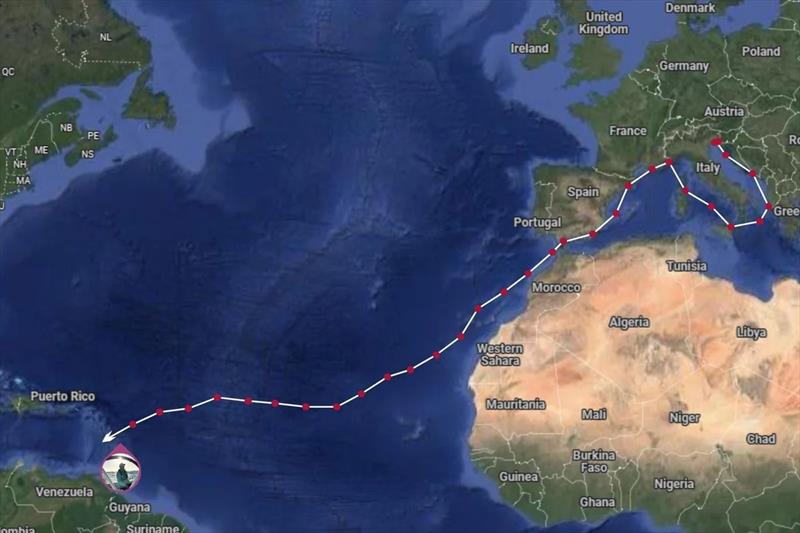 Journeys map - photo © Pegasus Yachts