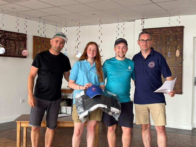 Huw and Delyth Hopkins win the Stag Cup during the The Chase Sailing Club 70th Anniversary celebration weekend photo copyright Chris Anderson taken at Chase Sailing Club