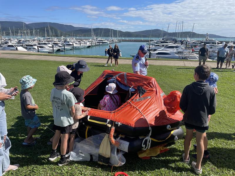 Life Raft Demonstration at the Better Boating Expo - photo © Coral Sea Marina Resort 