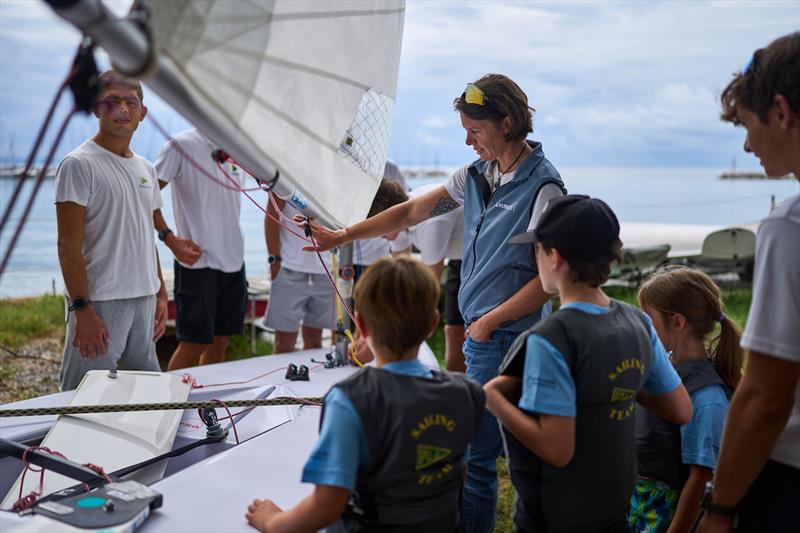 Francesca Clapcich goes back to her home town of Trieste, Italy in September 2024 to visit her old sailing school - photo © Giovanni Aiello / 11th Hour Racing