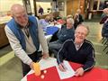 Social highlight: the final report to the D&G Coastal Benefit Fund for the new disabled facilities in the clubhouse being signed by Scott Train (Commodore) with Ian Purkis (Project Lead) during the Solway Yacht Club Easter Weekend &copy; David Harding