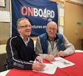 Social highlight: the final report to the D&G Coastal Benefit Fund for the new disabled facilities in the clubhouse being signed by Scott Train (Commodore) with Ian Purkis (Project Lead) during the Solway Yacht Club Easter Weekend &copy; David Henderson