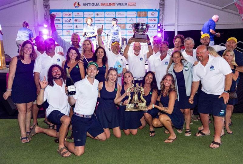 Charles 'Chuck' Bayer & team Kermode-Grizzly from Michigan, USA racing on First 47.7 Kali (Benedikt Clauberg) received the coveted  Lord Nelson Trophy at Antigua Sailing Week photo copyright Tim Wright / Photoaction.com taken at Antigua Yacht Club