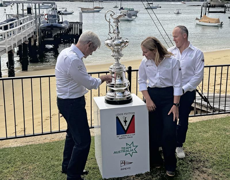 Grant Simmer OAM finds some of the times his mark has been left on the Auld Mug, whilst Tash Bryant ponders where hers might be able to go - photo © John Curnow