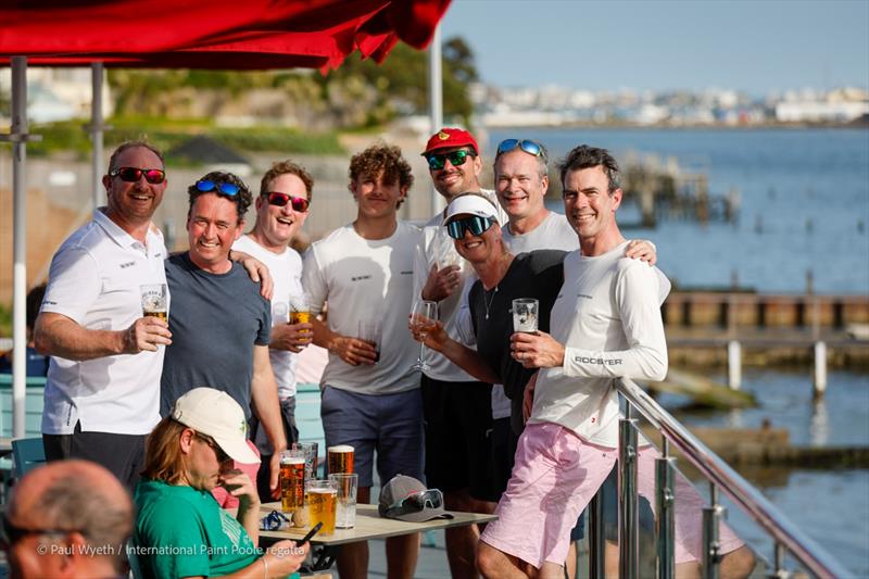 Post-race celebrations at Parkstone Yacht Club on Saturday at the International Paint Poole Regatta 2026 - photo © Paul Wyeth / www.pwpictures.com