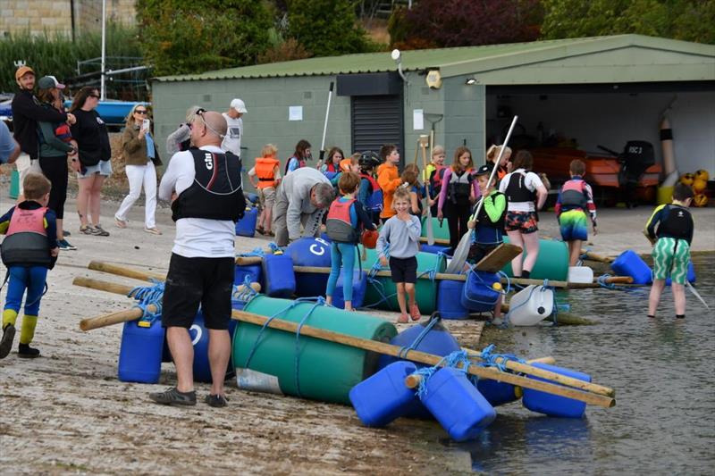 Rafts during the Ripon Sailing Club Family Weekend photo copyright Gail Jackson taken at Ripon Sailing Club