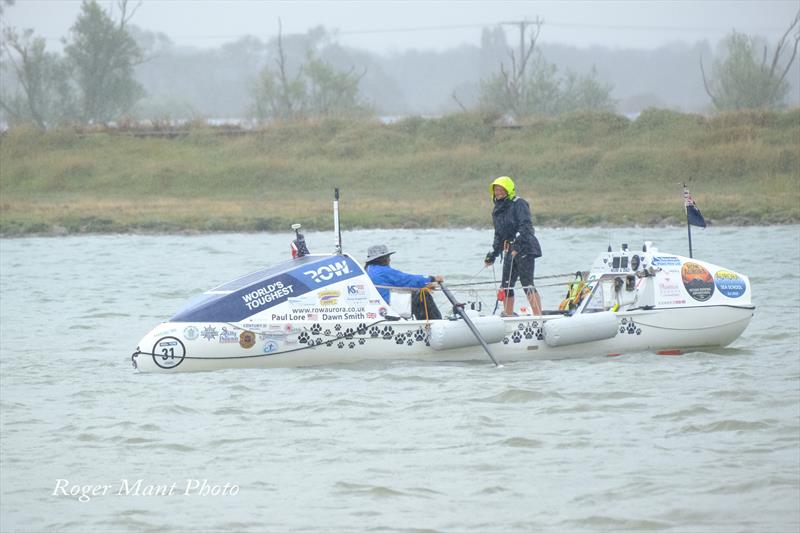 Row Aurora welcomed back by Crouch Coastal Rowing Club on Burnham Week 2026 Day 1 - photo © Roger Mant Photography