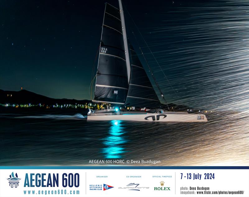 Erik Maris's MOD 70 trimaran Zoulou (FRA) sets a new course record in the AEGEAN 600 - photo © Deea Buzdugon