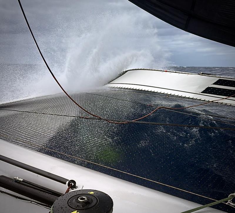 From on board MOD70 Argo - 2026 RORC Transatlantic Race day 4 photo copyright Pete Cumming / Argonauts taken at Royal Ocean Racing Club and featuring the MOD70 class
