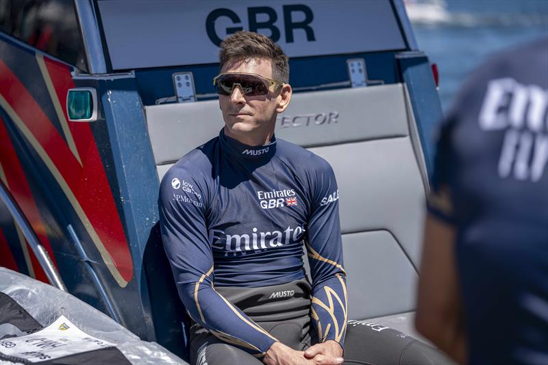 Dylan Fletcher, driver of Emirates Great Britain SailGP Team, on-board the Emirates Great Britain SailGP Team chaser boat wearing Musto sailing clothing ahead of the ORACLE Perth Sail Grand Prix in Perth, Australia - photo © Jason Ludlow for SailGP