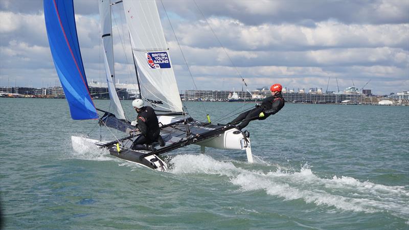 Nacra 15 Spring Points 2 at Weston photo copyright Finn Allen taken at Weston Sailing Club and featuring the Nacra 15 class