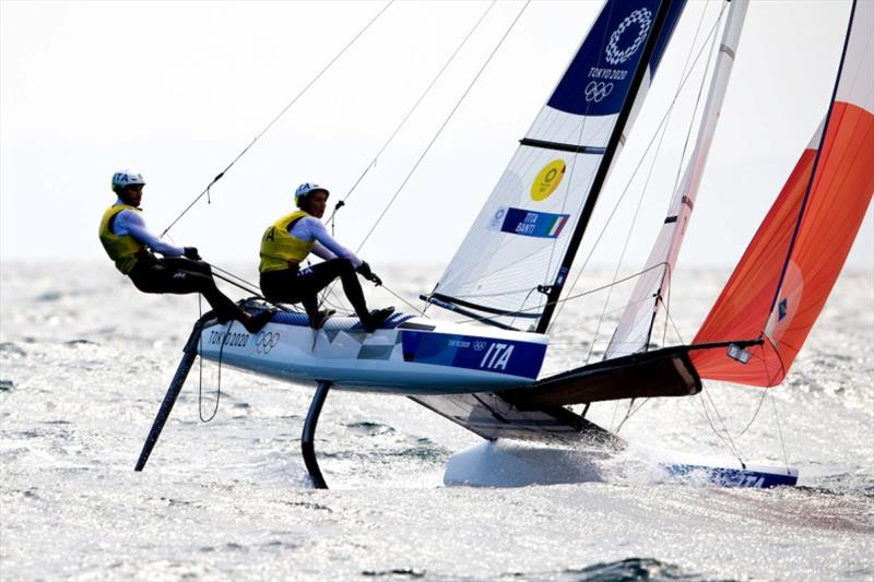 Tita and Banti (ITA) get straight into the downwind - photo © Sailing Energy / World Sailing