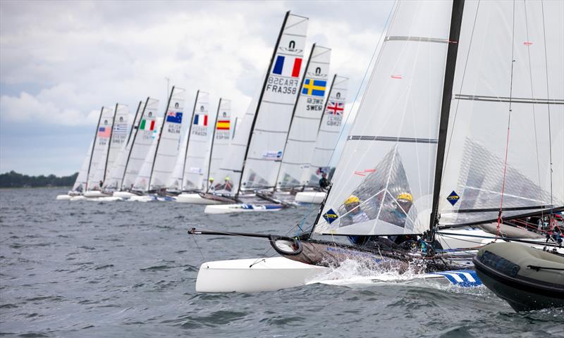 Nacra 17 - Day 3, 49er/49erFX and Nacra17 European Championships - Aarhus Denmark - July 2022 photo copyright Peter Brogger taken at Sailing Aarhus and featuring the Nacra 17 class